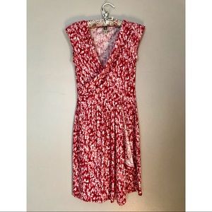 Pink Anne Klein Faux-Wrap Dress